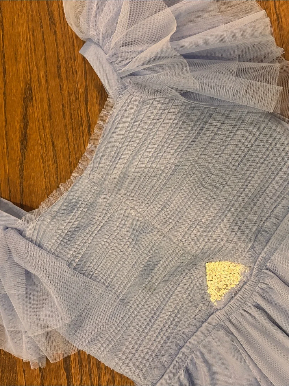 BCBGirls Light Lavender Tulle Ruffle Formal Dress